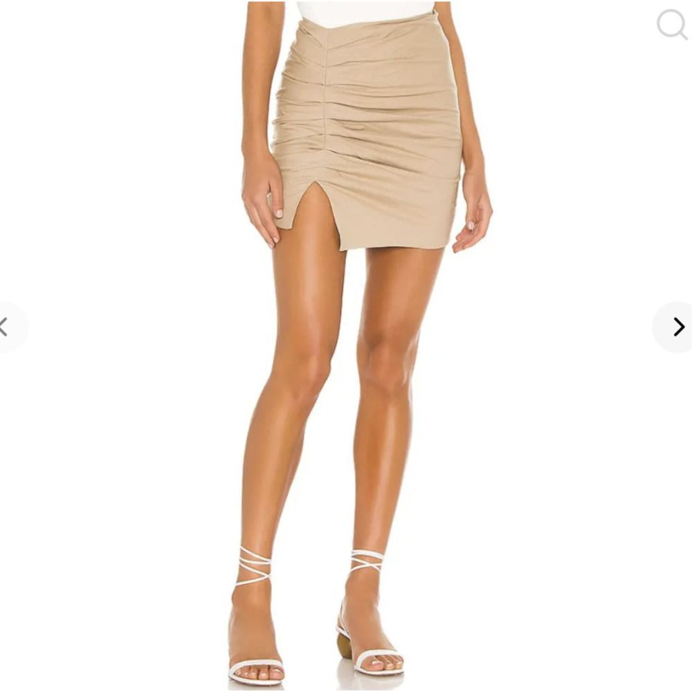 Lovers + Friends Zanele Mini Skirt In Tan Size Medium